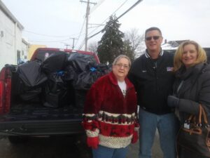 Loading up the Toys for Tots donations from Post 409